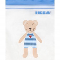 海外限定IKEA ISTAD小熊透明雙層夾鏈袋