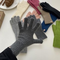 冬天的暖心小布標可觸屏保暖手套
